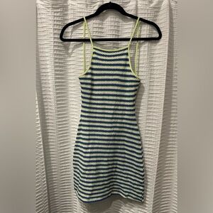 Knit Open Back Mini Dress